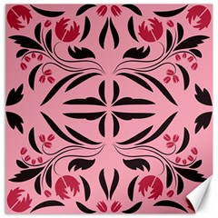 Floral Folk Damask Pattern  Canvas 12  X 12  by Eskimos