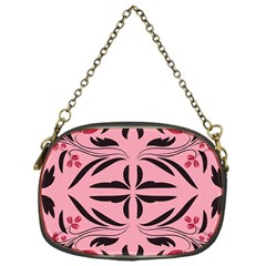 Floral Folk Damask Pattern  Chain Purse (one Side) by Eskimos