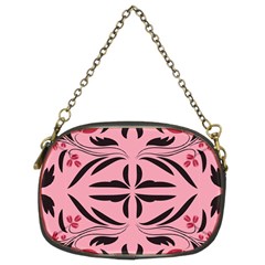 Floral Folk Damask Pattern  Chain Purse (two Sides) by Eskimos