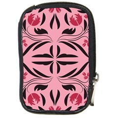 Floral Folk Damask Pattern  Compact Camera Leather Case by Eskimos