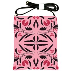 Floral Folk Damask Pattern  Shoulder Sling Bag by Eskimos