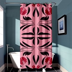 Floral Folk Damask Pattern  Shower Curtain 36  X 72  (stall)  by Eskimos