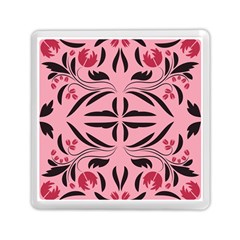 Floral Folk Damask Pattern  Memory Card Reader (square) by Eskimos