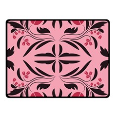 Floral Folk Damask Pattern  Double Sided Fleece Blanket (small)  by Eskimos