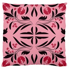 Floral Folk Damask Pattern  Standard Flano Cushion Case (one Side) by Eskimos