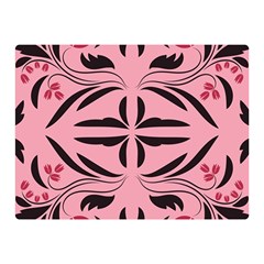 Floral Folk Damask Pattern  Double Sided Flano Blanket (mini) 