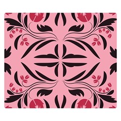 Floral Folk Damask Pattern  Double Sided Flano Blanket (small)  by Eskimos