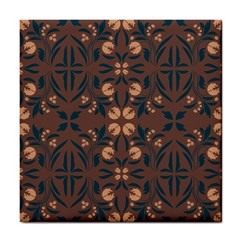 Floral Folk Damask Pattern  Tile Coaster by Eskimos