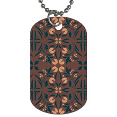 Floral Folk Damask Pattern  Dog Tag (one Side)