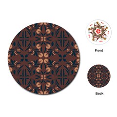 Floral Folk Damask Pattern  Playing Cards Single Design (round) by Eskimos