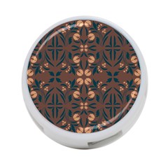 Floral Folk Damask Pattern  4-port Usb Hub (two Sides) by Eskimos