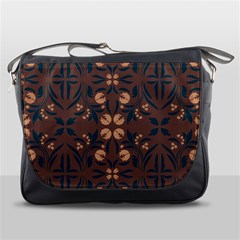 Floral Folk Damask Pattern  Messenger Bag by Eskimos