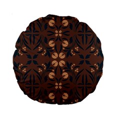 Floral Folk Damask Pattern  Standard 15  Premium Round Cushions by Eskimos