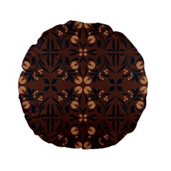 Floral Folk Damask Pattern  Standard 15  Premium Flano Round Cushions by Eskimos