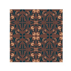 Floral Folk Damask Pattern  Small Satin Scarf (square) by Eskimos