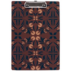 Floral Folk Damask Pattern  A4 Clipboard by Eskimos