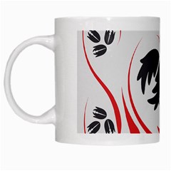 Folk Flowers Print Floral Pattern Ethnic Art White Mug by Eskimos