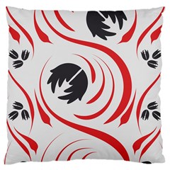 Folk Flowers Print Floral Pattern Ethnic Art Large Cushion Case (two Sides) by Eskimos