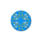 Floral folk damask pattern  Golf Ball Marker (4 pack) Front