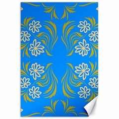 Floral Folk Damask Pattern  Canvas 20  X 30  by Eskimos