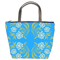 Floral Folk Damask Pattern  Bucket Bag by Eskimos