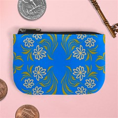 Floral Folk Damask Pattern  Mini Coin Purse by Eskimos