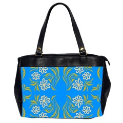 Floral Folk Damask Pattern  Oversize Office Handbag (2 Sides) by Eskimos