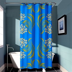 Floral Folk Damask Pattern  Shower Curtain 36  X 72  (stall)  by Eskimos