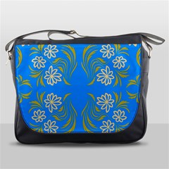 Floral Folk Damask Pattern  Messenger Bag by Eskimos