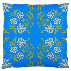 Floral Folk Damask Pattern  Large Cushion Case (one Side) by Eskimos