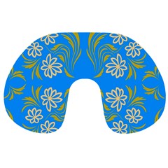 Floral Folk Damask Pattern  Travel Neck Pillow by Eskimos