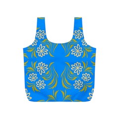 Floral Folk Damask Pattern  Full Print Recycle Bag (s) by Eskimos