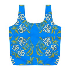 Floral Folk Damask Pattern  Full Print Recycle Bag (l) by Eskimos