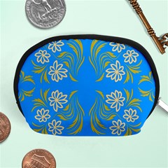 Floral Folk Damask Pattern  Accessory Pouch (medium) by Eskimos