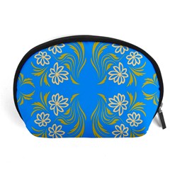 Floral Folk Damask Pattern  Accessory Pouch (large) by Eskimos