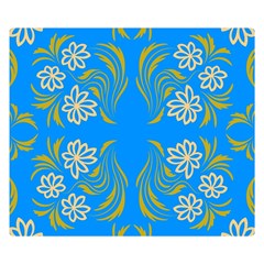 Floral Folk Damask Pattern  Double Sided Flano Blanket (small)  by Eskimos