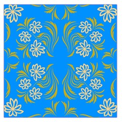 Floral Folk Damask Pattern  Large Satin Scarf (square) by Eskimos