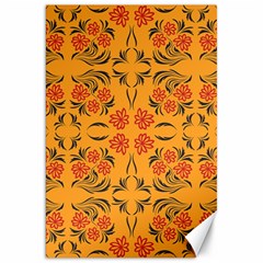 Floral Folk Damask Pattern  Canvas 20  X 30  by Eskimos