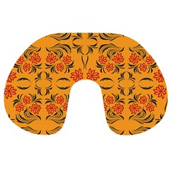 Floral Folk Damask Pattern  Travel Neck Pillow by Eskimos