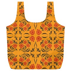 Floral Folk Damask Pattern  Full Print Recycle Bag (xl) by Eskimos