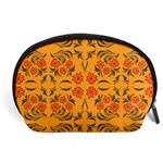 Floral folk damask pattern  Accessory Pouch (Large) Front