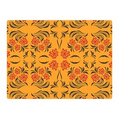 Floral Folk Damask Pattern  Double Sided Flano Blanket (mini) 