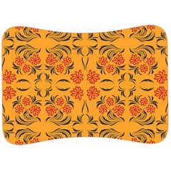 Floral Folk Damask Pattern  Velour Seat Head Rest Cushion by Eskimos