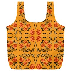 Floral Folk Damask Pattern  Full Print Recycle Bag (xxxl) by Eskimos