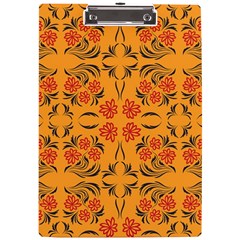 Floral Folk Damask Pattern  A4 Clipboard