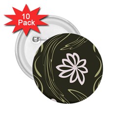 Folk Flowers Print Floral Pattern Ethnic Art 2 25  Buttons (10 Pack)  by Eskimos