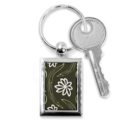 Folk Flowers Print Floral Pattern Ethnic Art Key Chain (rectangle) by Eskimos