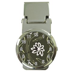 Folk Flowers Print Floral Pattern Ethnic Art Money Clip Watches by Eskimos