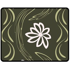 Folk Flowers Print Floral Pattern Ethnic Art Fleece Blanket (medium)  by Eskimos