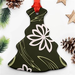 Folk Flowers Print Floral Pattern Ethnic Art Christmas Tree Ornament (two Sides) by Eskimos